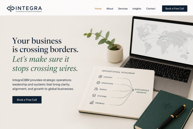 Strategic operational leadership roadmap illustrating how a Fractional COO helps growing businesses build systems, improve processes, and scale with clarity.
